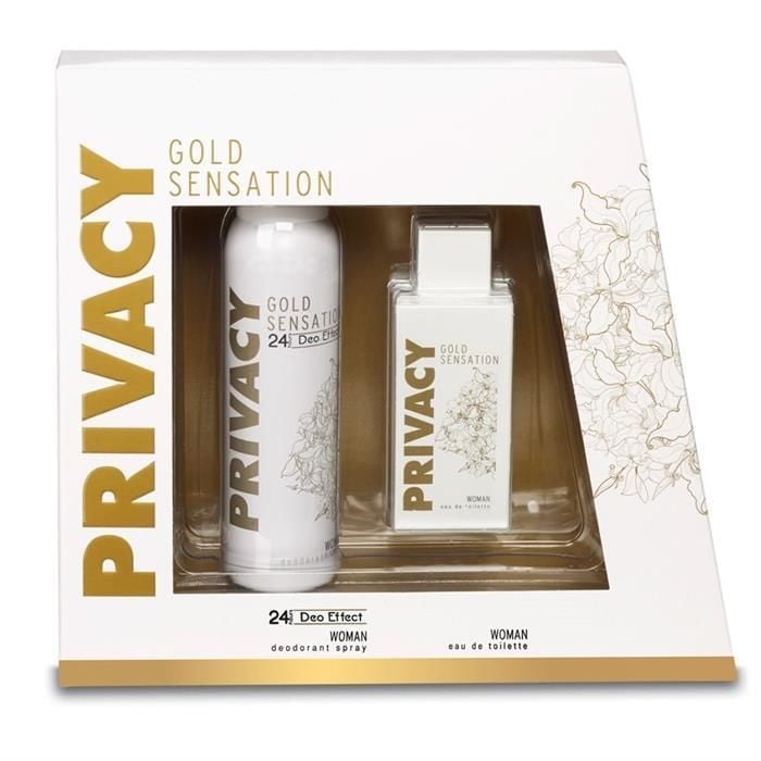 Privacy Gold Sensation Set 100ML EDT+150 ML Deodorant Bayan