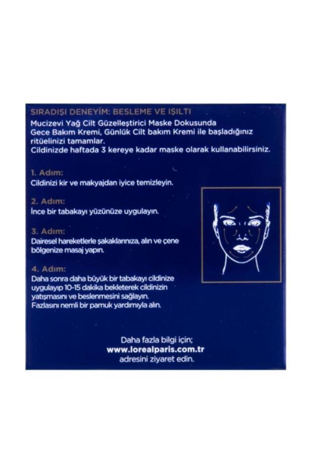 Loreal Mucizevi Yağ Güzelleştirici Gece Bakım Kremi Dermo Expertise 50 ml