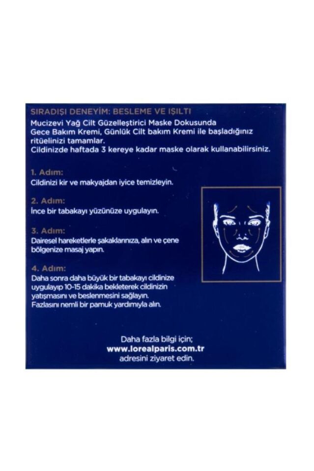 Loreal Mucizevi Yağ Güzelleştirici Gece Bakım Kremi Dermo Expertise 50 ml