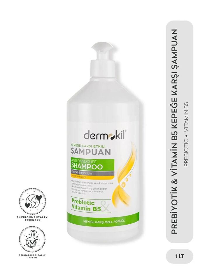 Dermokil Prebiyotik ve Vitamin B5 Kepeğe Karşı Şampuan 1000 Ml