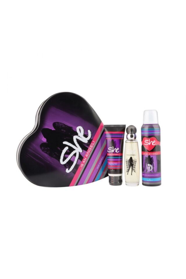 She Angel 50ML Edt ml + 150 ml Deodorant + 75 ml Losyon Bayan Set