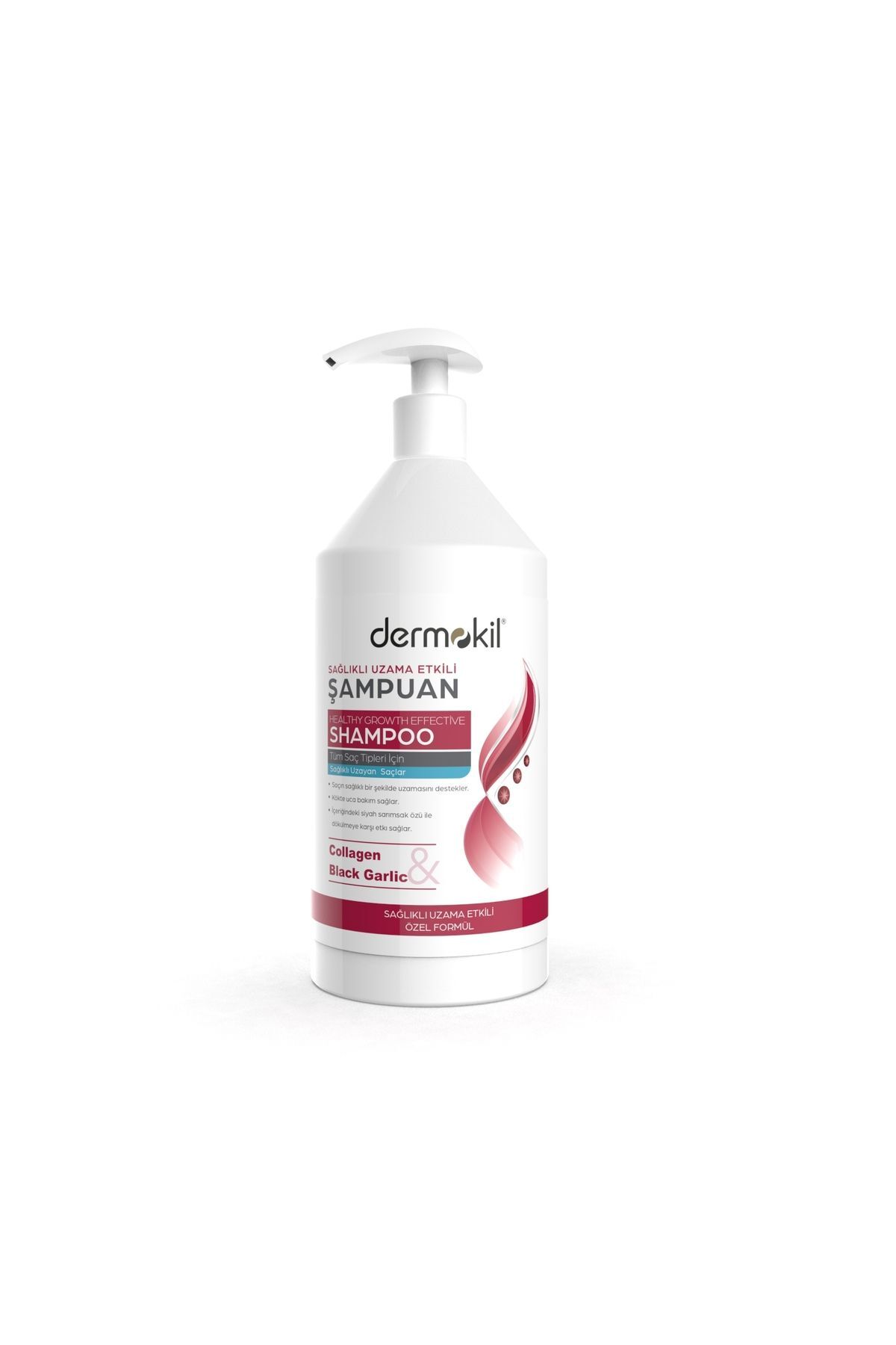 Dermokil Kolajen ve Siyah Sarımsak Sağlıklı Uzama Etkili Şampuan 1000 Ml