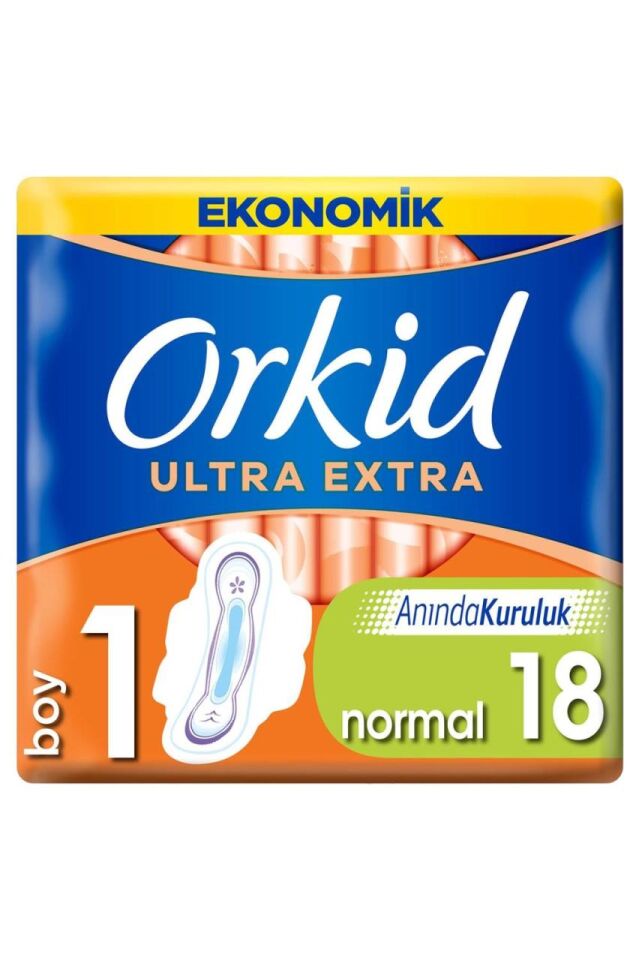 Orkid Ultra Extra Hijyenik Ped Normal Ekonomik Paket 18 Adet