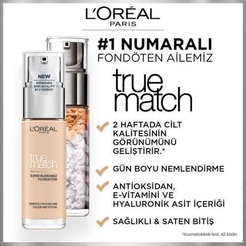 L'Oreal Paris True Match Bakım Yapan Fondöten 0.5n Natural Porcelaın