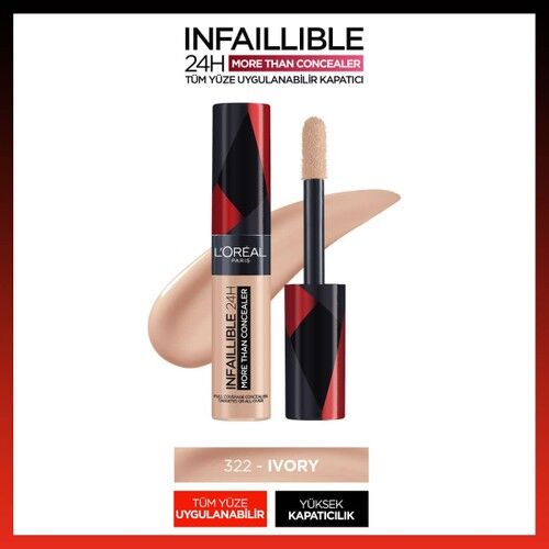 L'Oreal Paris Infaillible Tüm Yüze Uygulanabilir Kapatıcı 322 Ivory