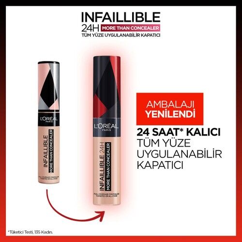 L'Oreal Paris Infaillible Tüm Yüze Uygulanabilir Kapatıcı 322 Ivory