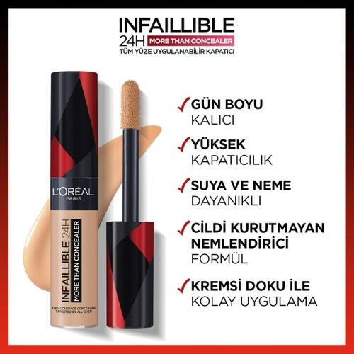 L'Oreal Paris Infaillible Tüm Yüze Uygulanabilir Kapatıcı 322 Ivory