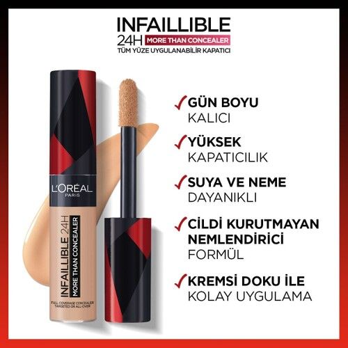 L'Oreal Paris Infaillible Tüm Yüze Uygulanabilir Kapatıcı 322 Ivory