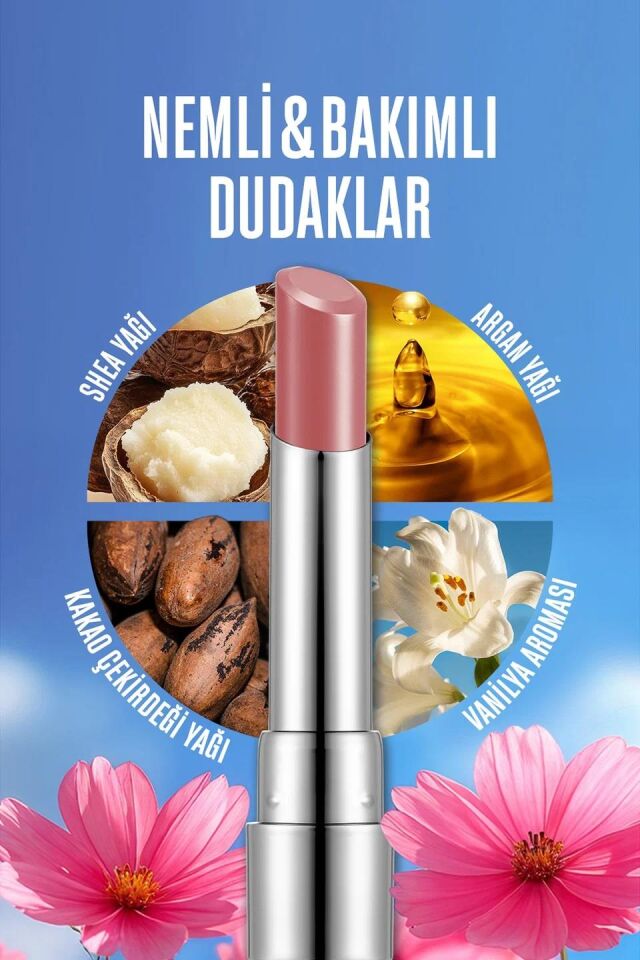 Flormar Sheer Up 013 GAIA Yarı Transparan -  Parlak Bitişli Nemlendirici Ruj