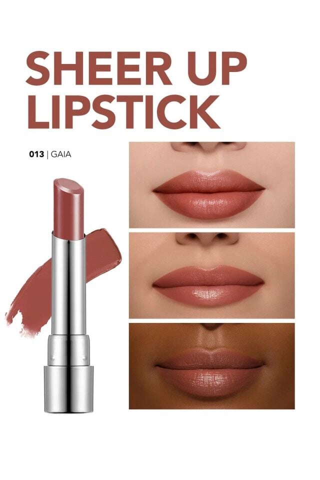 Flormar Sheer Up 013 GAIA Yarı Transparan -  Parlak Bitişli Nemlendirici Ruj