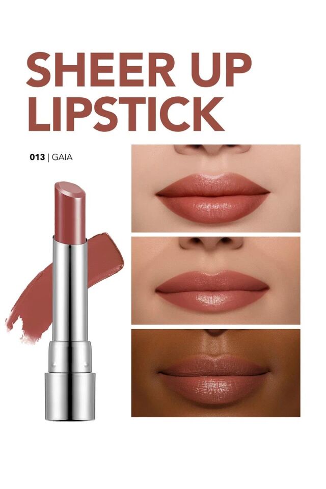 Flormar Sheer Up 013 GAIA Yarı Transparan -  Parlak Bitişli Nemlendirici Ruj