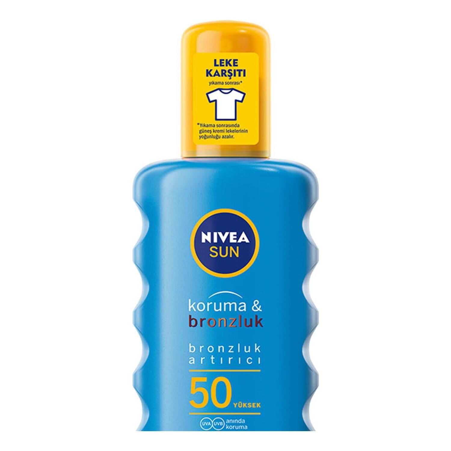 Nivea Sun Koruma ve Bronzluk Güneş Spreyi Gkf 50 - 200 Ml