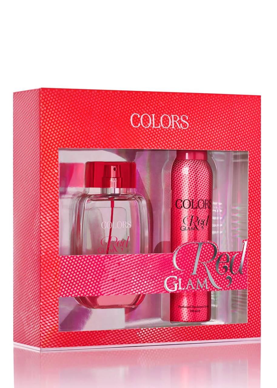 Rebul Colors Red Glam Edt 75 ml + Deodorant Spray 150 ml Kadın