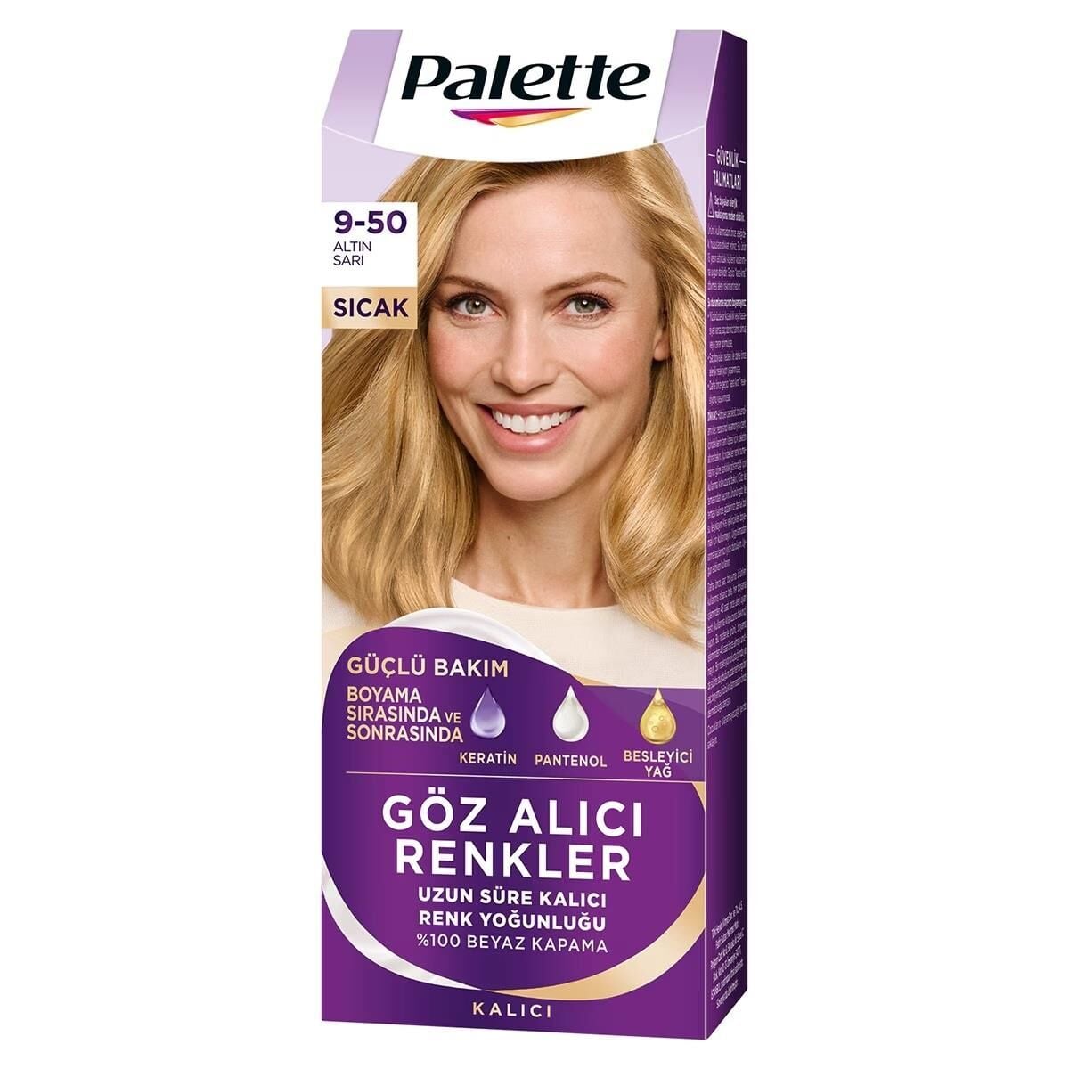 Palette 9.50 Altın Sarı ICC Kalıcı Krem Boya
