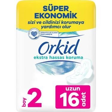 Orkid Extra Hassas Koruma Uzun Süper Ekonomik Paket 16 Ped No : 2