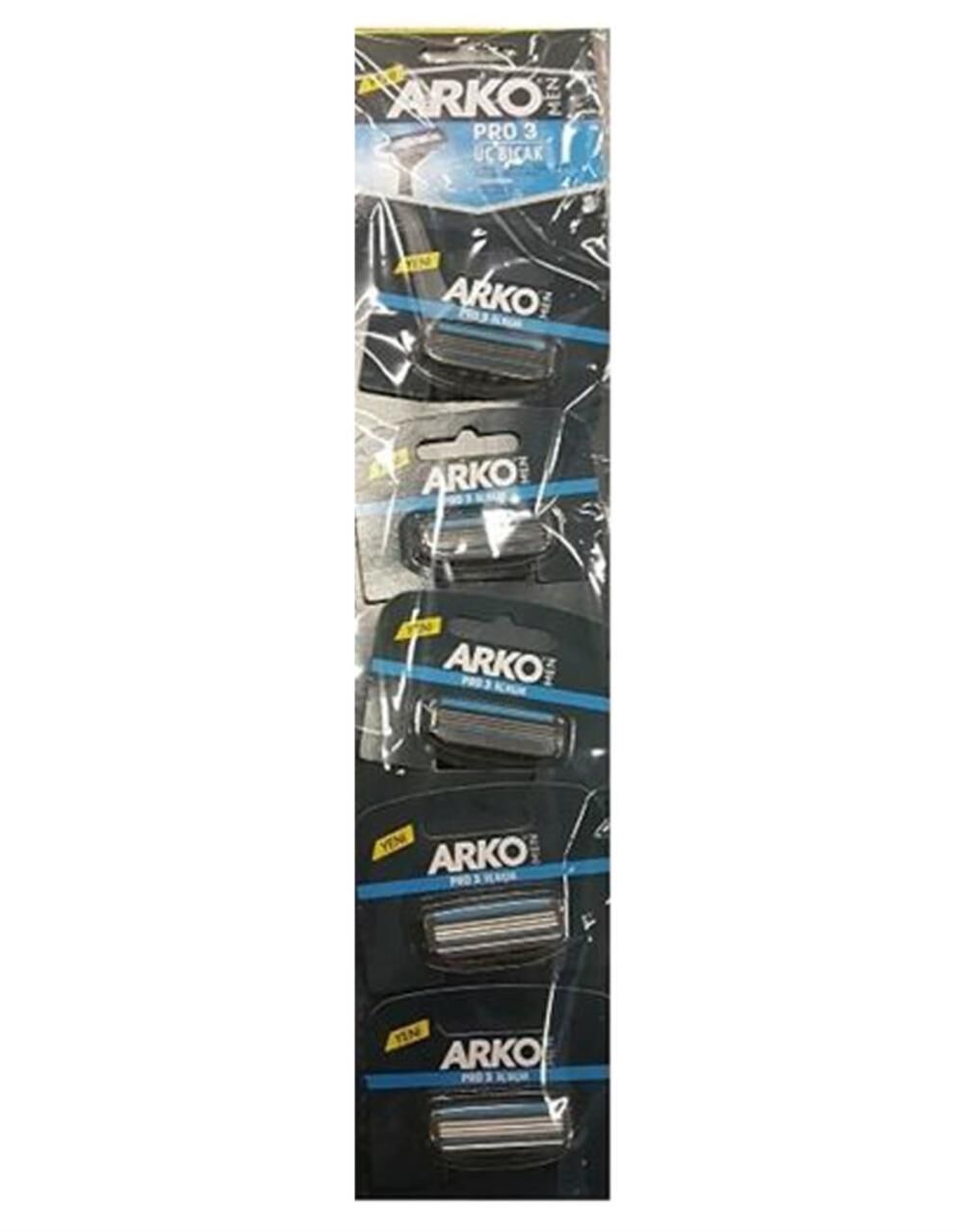 Arko Men Pro 3 Traş Bıçağı 3 Bıçak 5 li Kartela