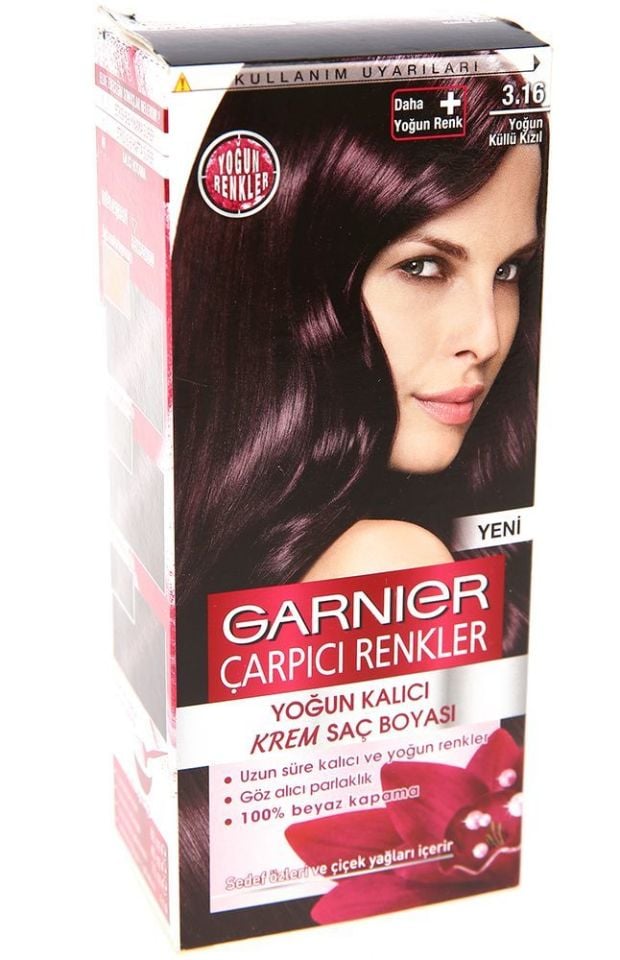 Garnier Çarpıcı Renkler 3.16 Yoğun Küllü Kızıl Saç Boyası
