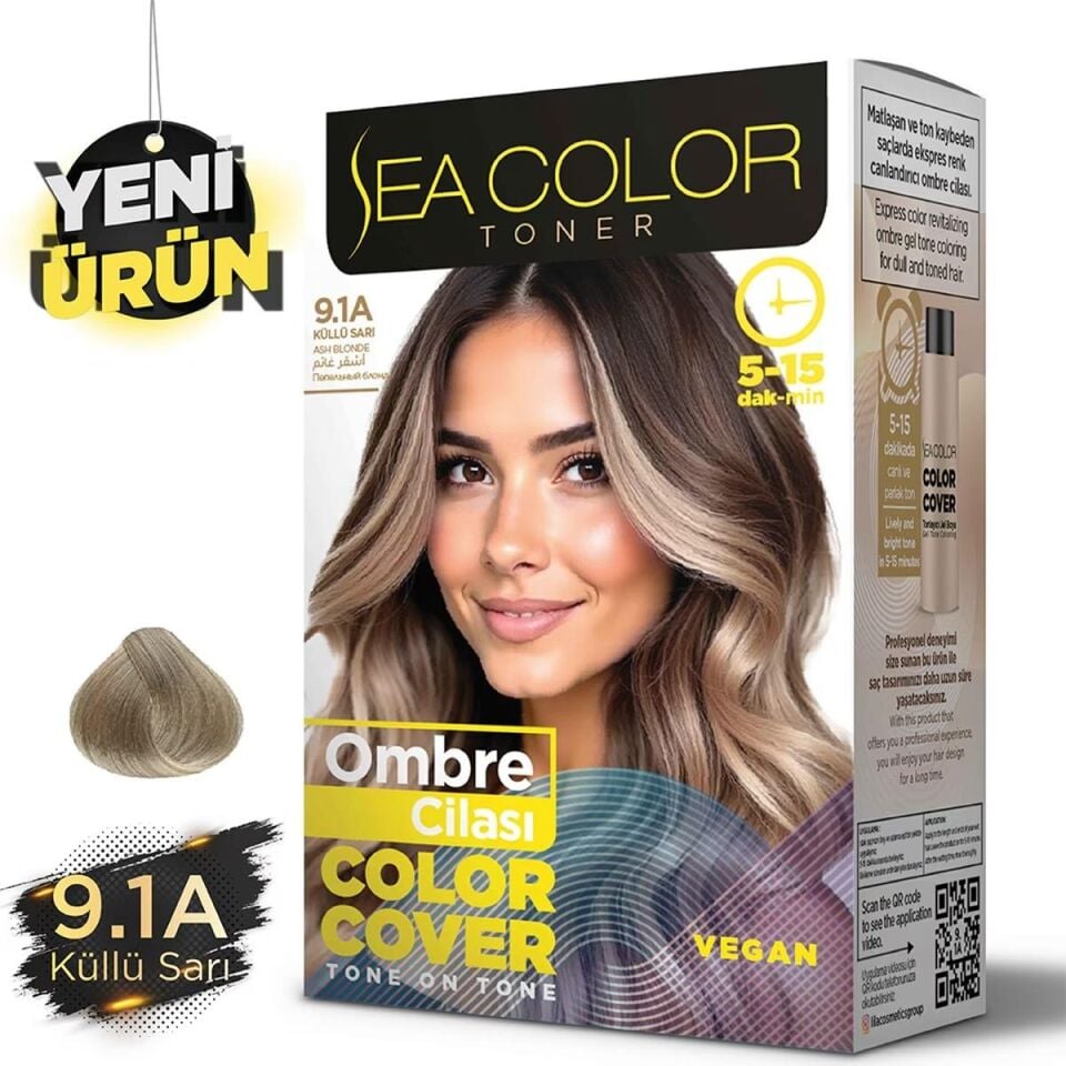 Sea Color Saç Boyası 9.1A Küllü Sarı