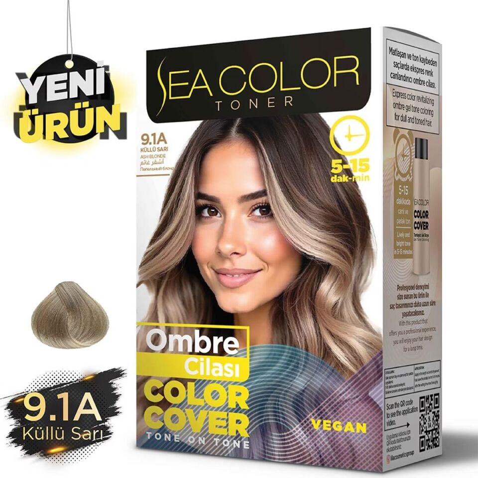 Sea Color Saç Boyası Cila Set 9.1A Küllü Sarı