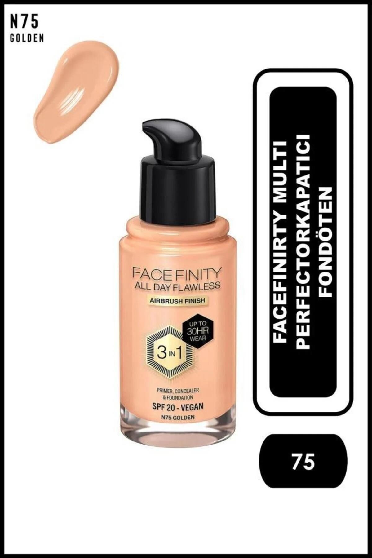 Max Factor Fondöten 75 Golden FaceFinity All Day Flawless 3N 1