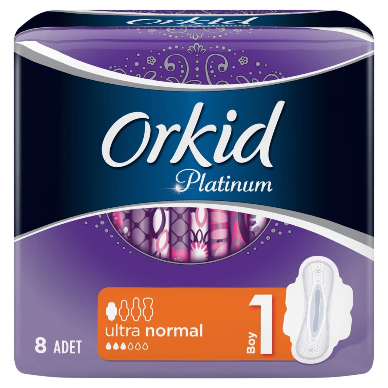 Orkid Platinum Hijyenik Ped Normal Tekli Paket 8 Ped No 1