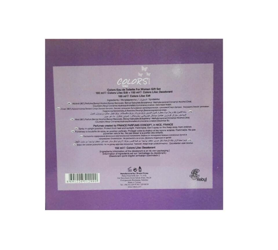 Rebul Colors Lilac 75 ml Kadın Parfüm + 150 Deodorant