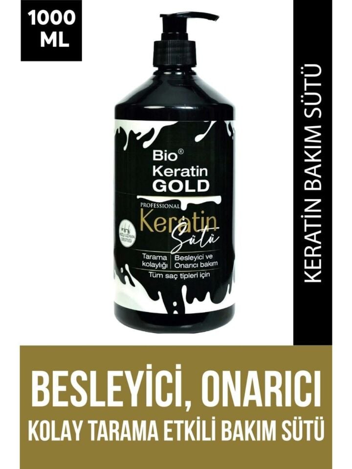 Bio Keratin Gold 1000 Ml Milk Threapy Yoğun Besleme ve Kolay Tarama Keratin Sütü