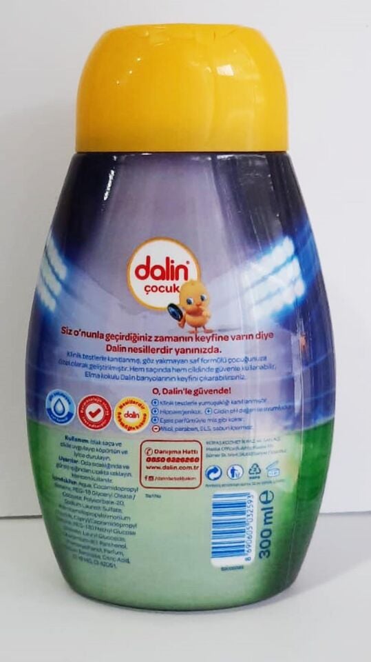 Dalin Bebek Saç ve Vücut Şampuanı 300 Ml Mavi Elma Kokulu