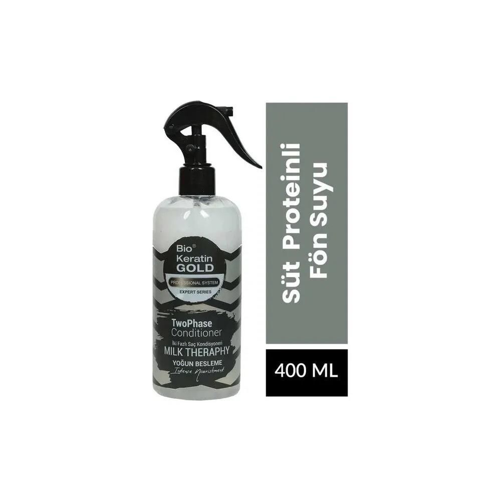 Bio Keratin Gold 400 Ml 2 Falzlı Milk Threapy Yoğun Besleme Sıvı Saç Kremi Fön Suyu