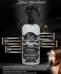 Bio Keratin Gold 400 Ml 2 Falzlı Milk Threapy Yoğun Besleme Sıvı Saç Kremi Fön Suyu
