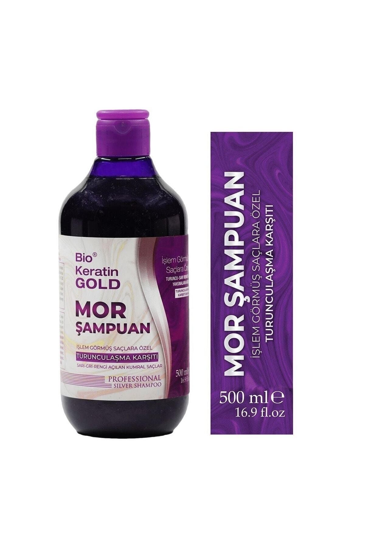 Bio Keratin Gold 500 Ml Turunculaşma Karşıtı Mor Şampuan