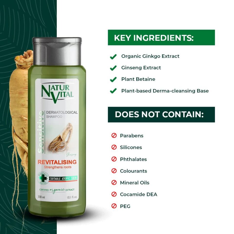 Natur Vital Sensetive Ginseng Canlandırıcı Şampuan Revitalising 300ml
