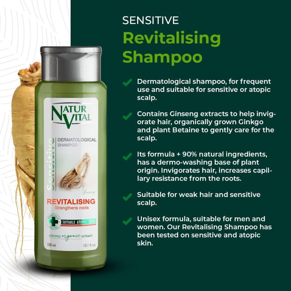 Natur Vital Sensetive Ginseng Canlandırıcı Şampuan Revitalising 300ml