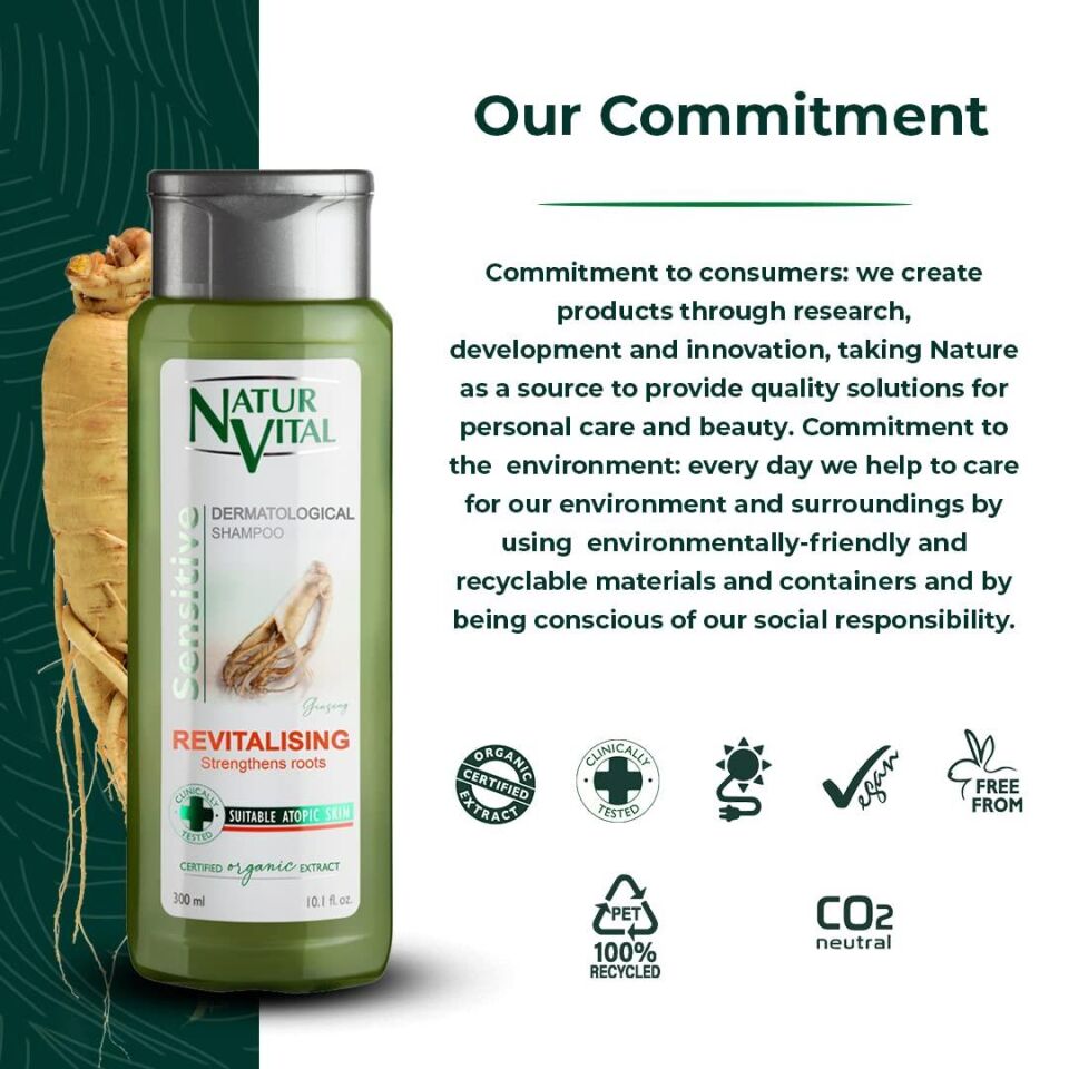 Natur Vital Sensetive Ginseng Canlandırıcı Şampuan Revitalising 300ml