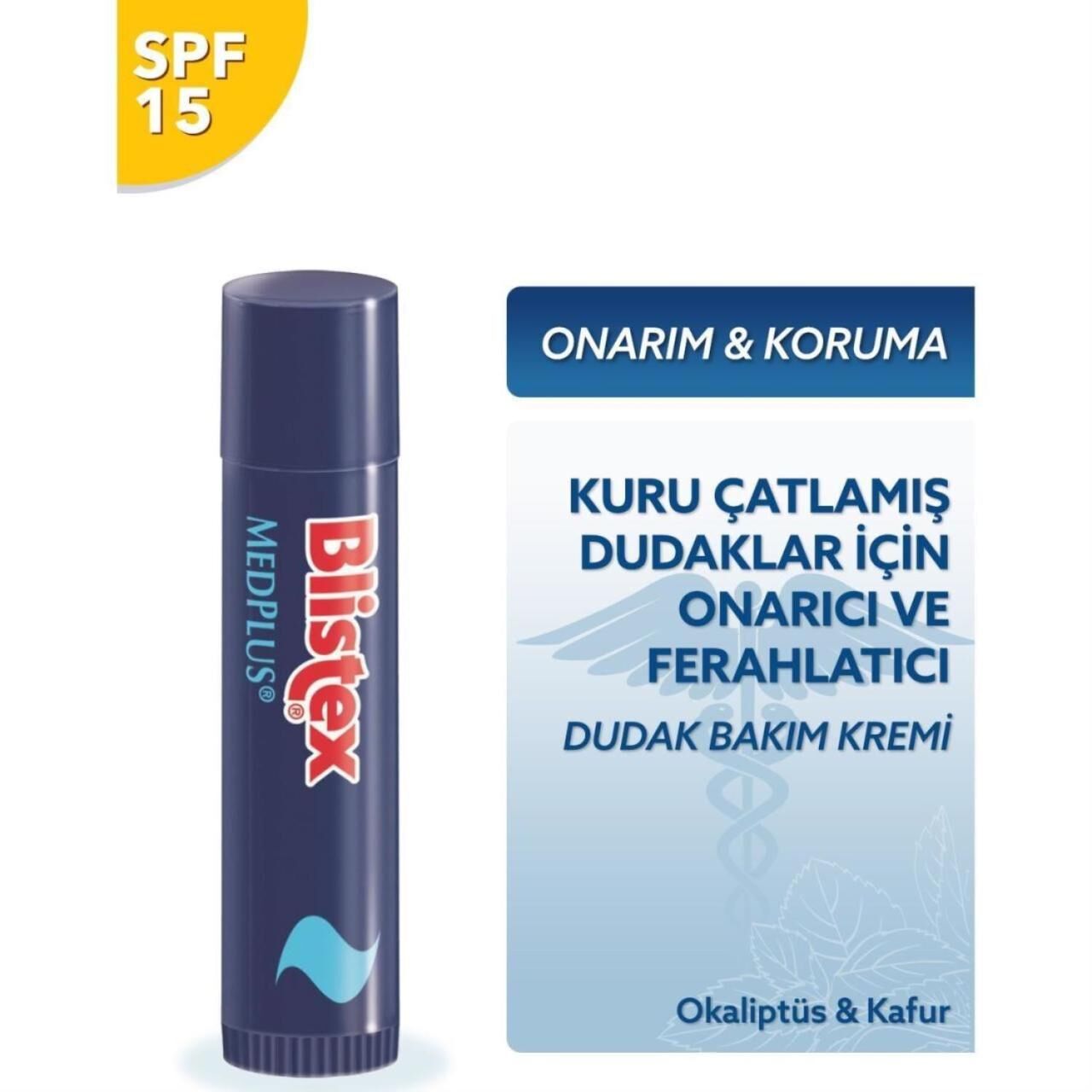 Blistex Med Plus Dudak Bakım Kremi Stick 4,25 g Çatlamış Onarım