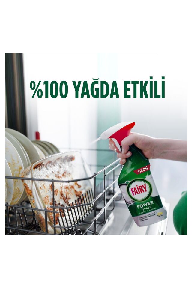 Fairy Power Sprey Mutfak ve Bulaşık Deterjanı 500 Ml Limon