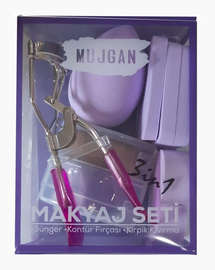 Müjgan Çoklu Makyaj Süngeri + Kirpik Kıvırıcı + Fırça