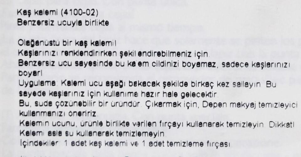 Depend Kaş Kalemi Kalıcı Kaş Boyası Kalem Siyah