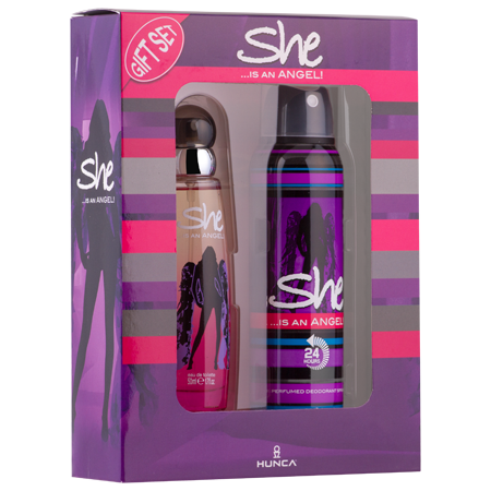 She Angel 50ML Edt ml + Deodorant Bayan Parfüm Set