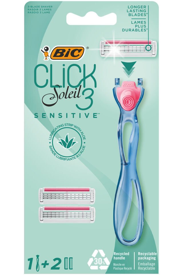 Bic Soleil Click Sensitive 1 Gövde + 2 Başlık Kadın Tıraş Bıçağı