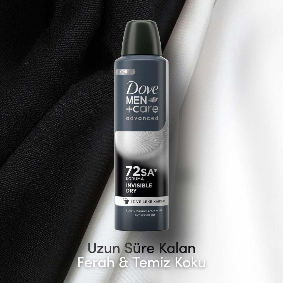 Dove Men Care Advanced Erkek Deodorant 72 Saat Koruma Invisible Dry 150 Ml