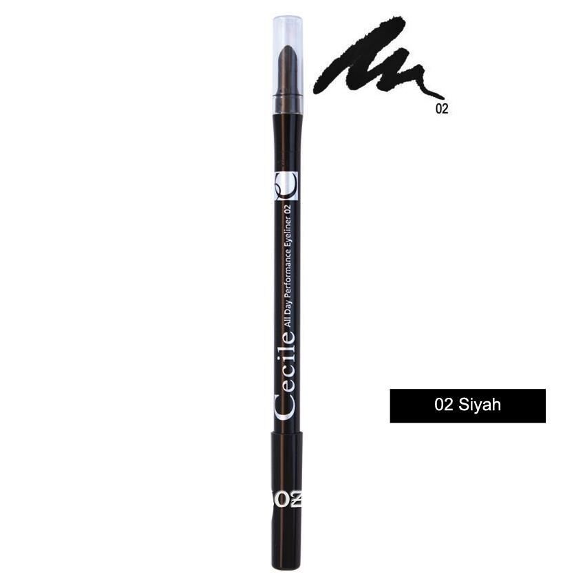 Cecile All Day Performance Sürme Eyeliner 02 Siyah