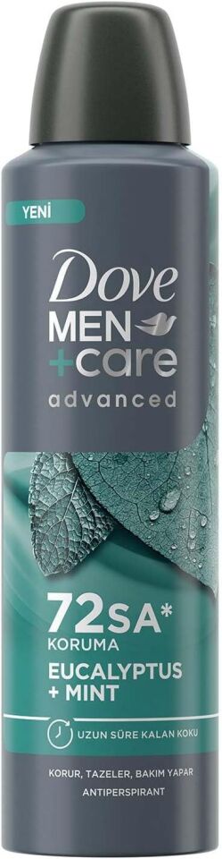 Dove Men Care Advanced Erkek Deodorant 72 Saat Koruma Eucalyptus Mint 150 Ml