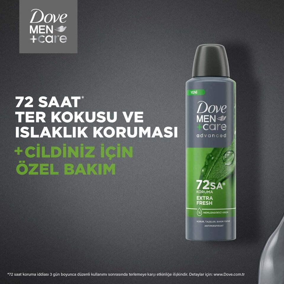 Dove Men Care Advanced Erkek Deodorant 72 Saat Koruma Extra Fresh 150 Ml