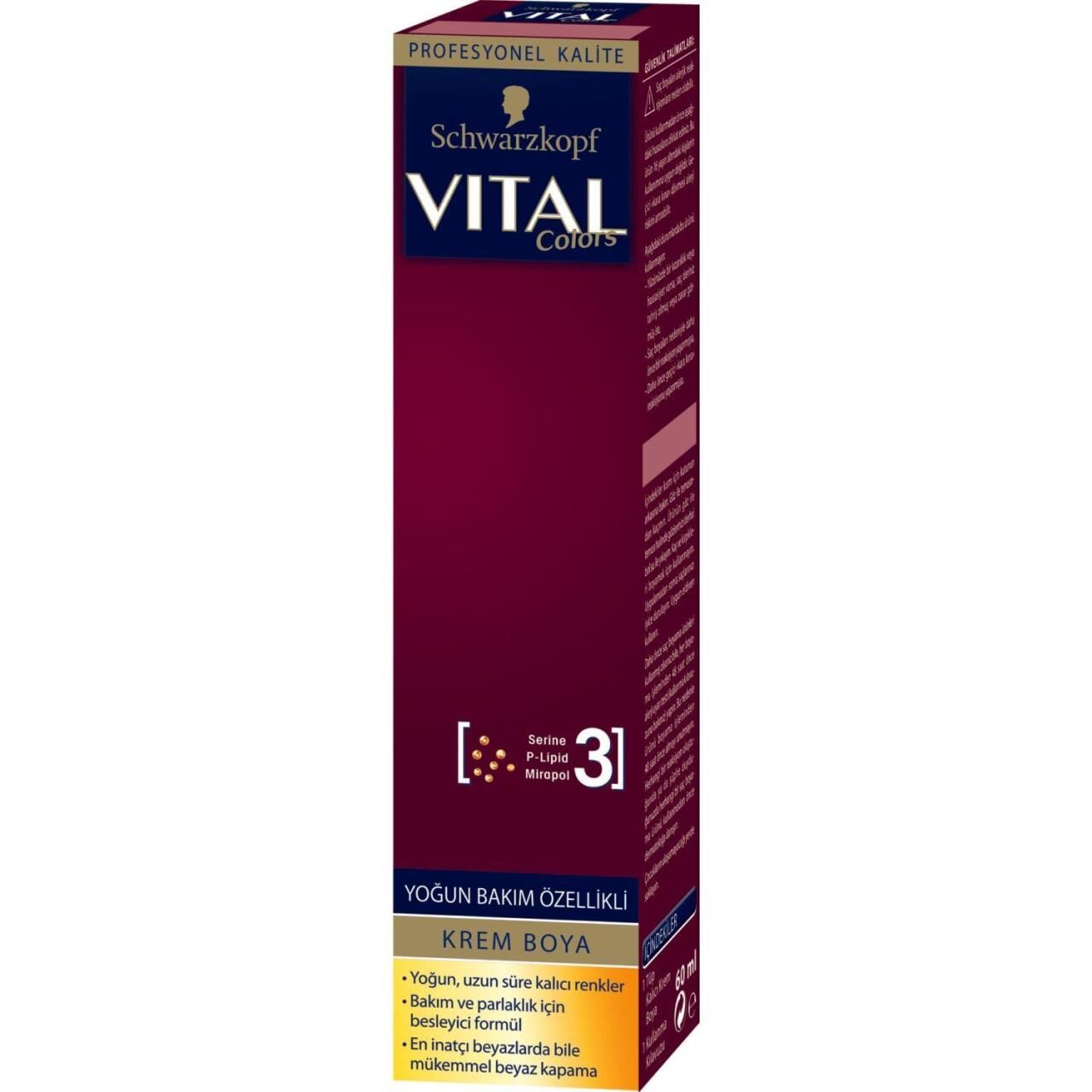 Vital Tüp Saç Boyası 7.56 Altın Kumral + Oksidan Sıvı 50 Ml