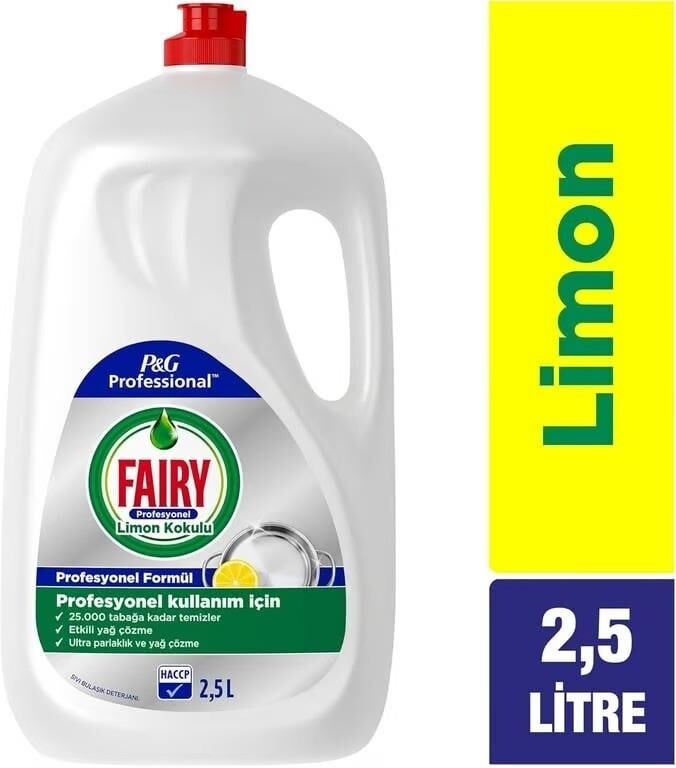 Fairy Profesyonel Sıvı Bulaşık Deterjanı Limon Kokulu 2.5 Lt 8700216219310