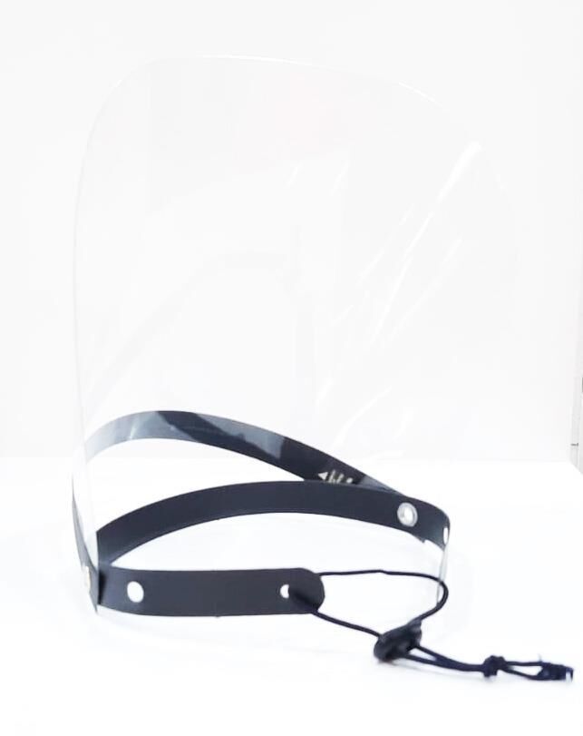 Tıbbi Yüz Maskesi Siyah Ayarlanabilir Şeffaf Koruyucu Siperlik