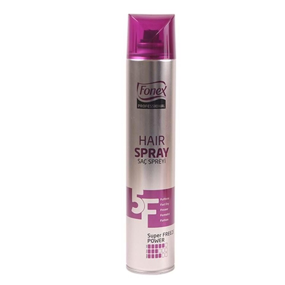 FONEX Saç Spreyi 400 ml SUPER FREZE POWER 5F