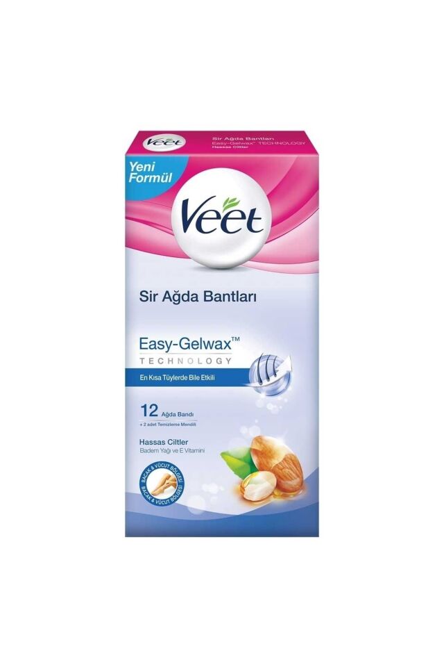 Veet Ağda Bandı 12 Li Hassas Ciltler İçin Yeni