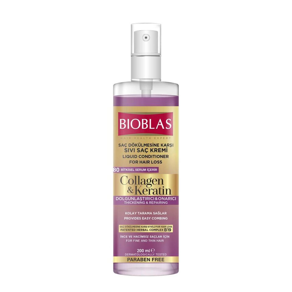 Bioblas Sıvı Saç Kremi Botanic Oils Kolagen ve Keratin Dolgunlaştırıcı - Onarıcı 200 ml